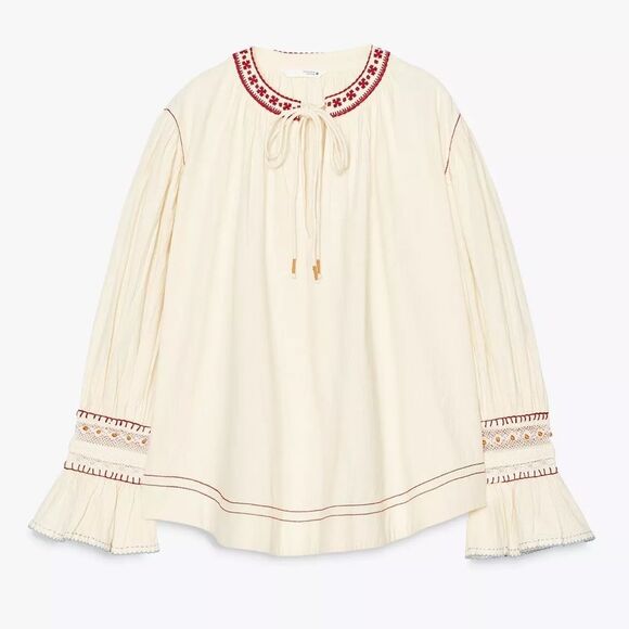 ZARA ZW COLLECTION EMBROIDERED SHIRT - Picture 3 of 11